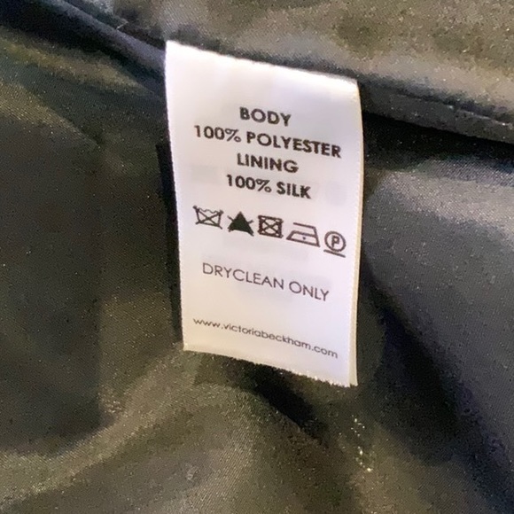 Victoria Beckham gold & black lame geometric print shirt dress - Picture 10 of 16